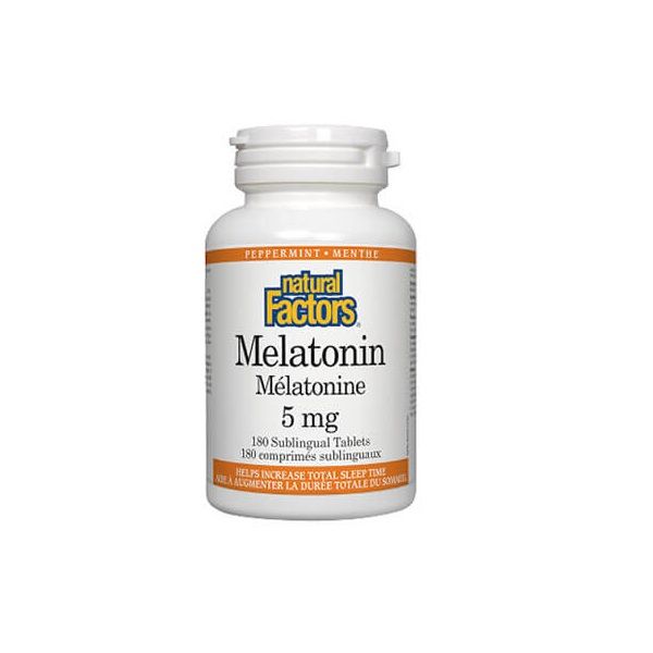 Natural Factors Melatonin 5 mg / Мелатонин за спокоен сън 5мг x180 ...