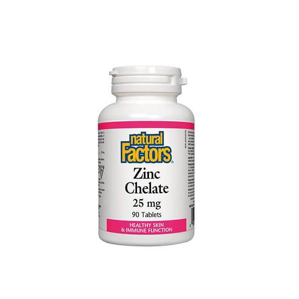 Natural Factors Zinc Chelate / Цинк (Хелат) 25мг х90 таблетки