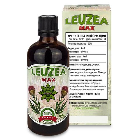 Левзея Макс Сироп За повече сила и енергия х100 мл Cvetita Herbal