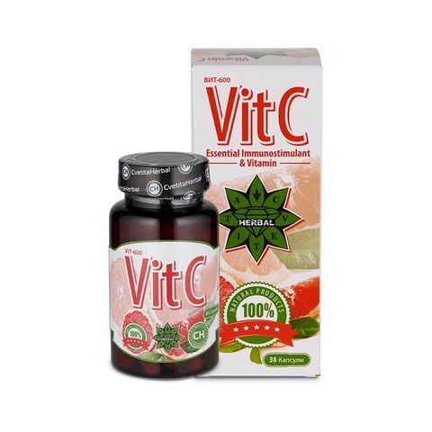 Витамин С 600 мг х30 капсули Cvetita Herbal