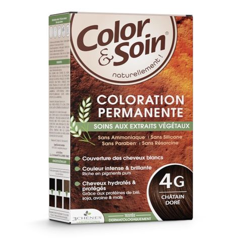 3Chenes Color & Soin Безамонячна боя за коса, цвят 4G Златно кестеняв