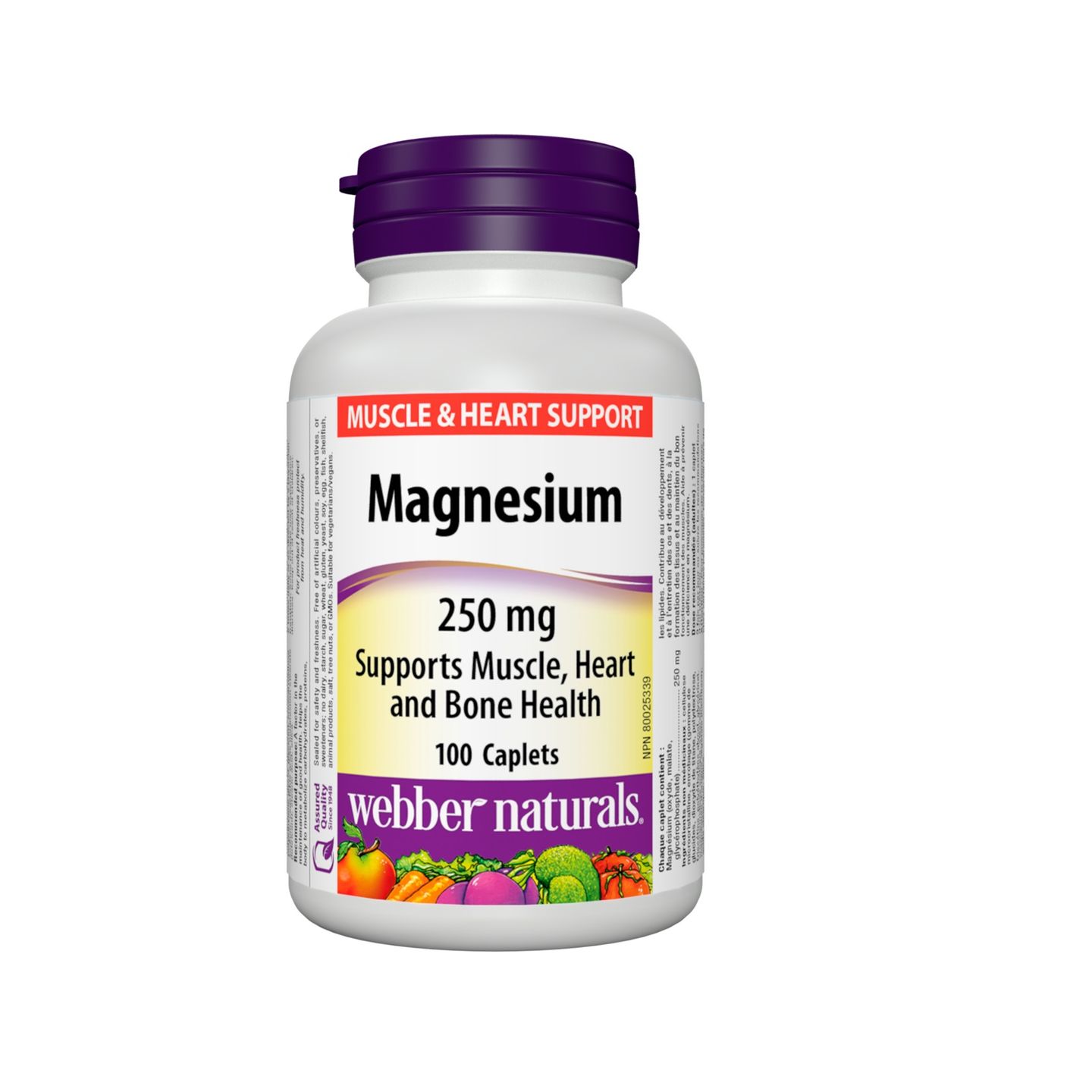 Webber Naturals Магнезий 250 мг х100 капсули