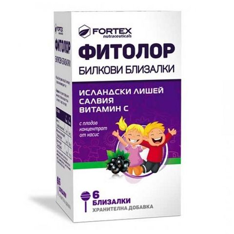 Фитолор Билкови близалки х6 броя Fortex