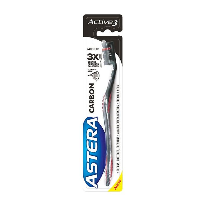 Astera Active 3 Четка за зъби с черни влакна
