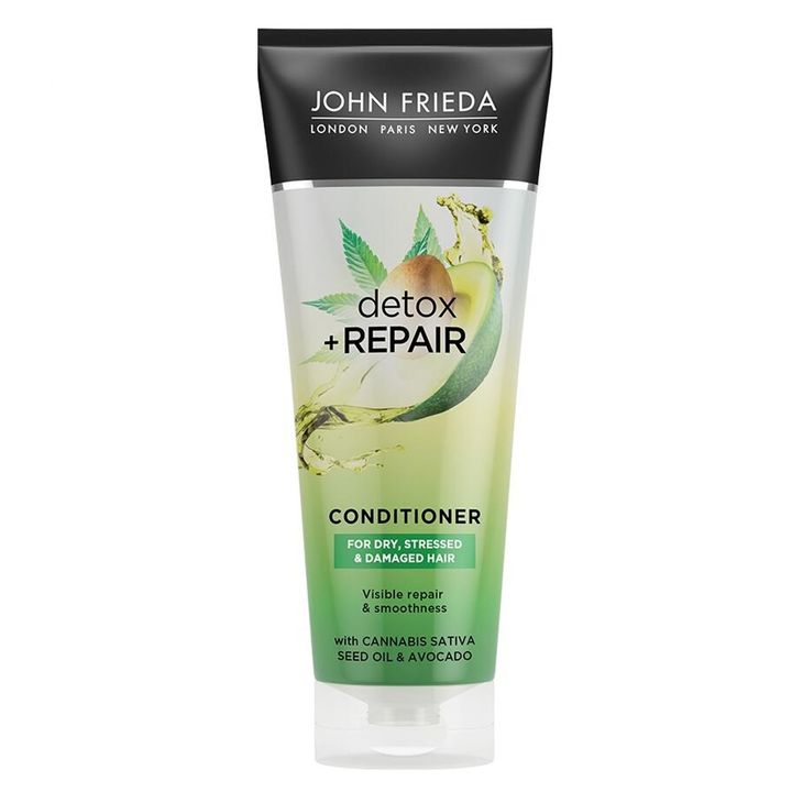 John Frieda Detox&Repair Детоксикиращ и възстановяващ балсам за суха, стресирана и увредена коса х250 мл