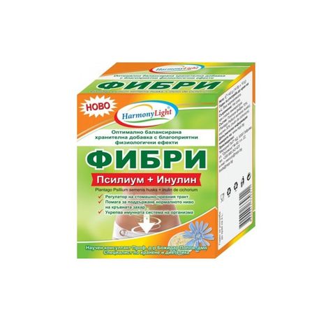 Harmony Light Фибри Псилиум + Инулин за регулиране на стомашно-чревния тракт х14 пакетчета