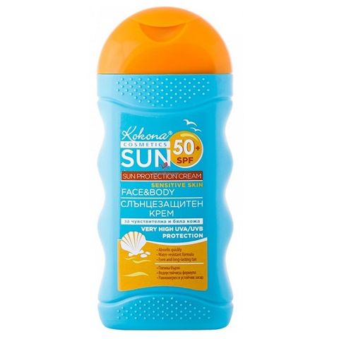 Kokona Sun Слънцезащитен крем за тяло за хора с чувствителна и много светла кожа SPF50+ х150 мл