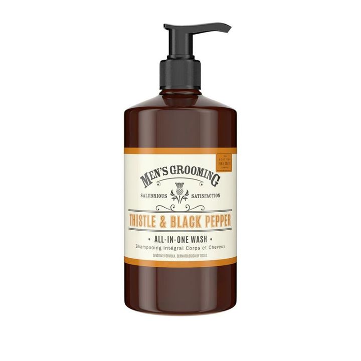 Scottish Fine Soaps Thistle & Black Pepper All in One Измиващ гел за коса и тяло за мъже х500 мл