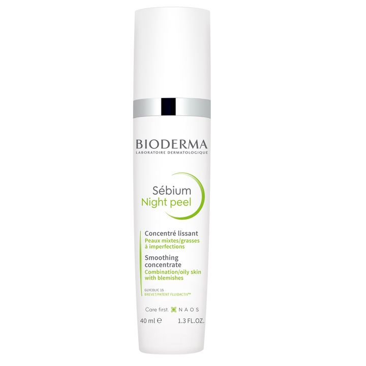 Bioderma Sebium Night Peel Нощна пилинг грижа за комбинирана, мазна и акнеична кожа х40 мл