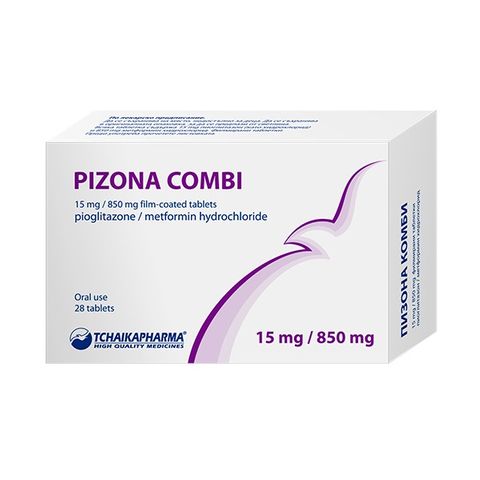 Пизона Комби 15 mg/850 mg х28 филмирани таблетки