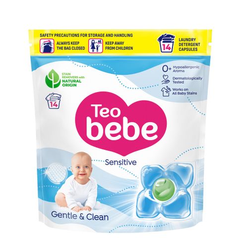 Teo Bebe Концентриран перилен препарат на дози за автоматично парне на бебешки и детски дрехи x14 броя