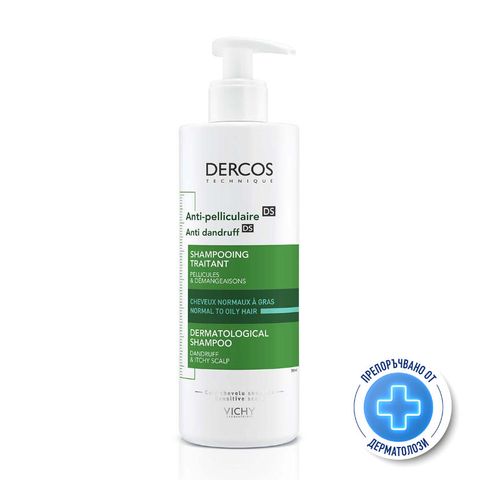 Vichy Dercos Третиращ шампоан против пърхот за нормална до мазна коса x390 мл