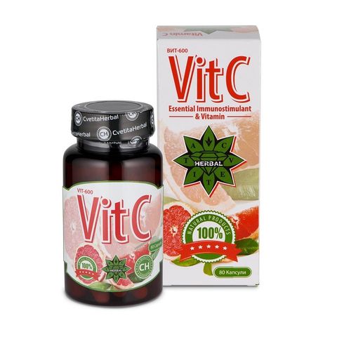 Витамин C 600 мг х80 капсули Cvetita Herbal