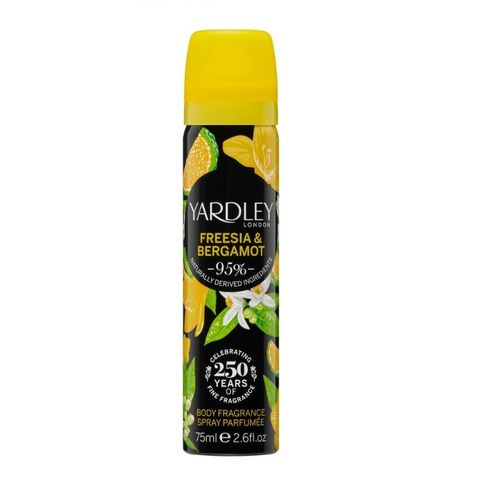 Yardley London Freesia & Bergamot Дезодорант спрей за жени x75 мл
