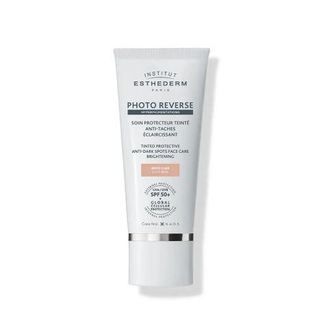 Esthederm Photo Reverse SPF50+ Изсветляващ слънцезащитен крем за лице х50 мл, Light Beige