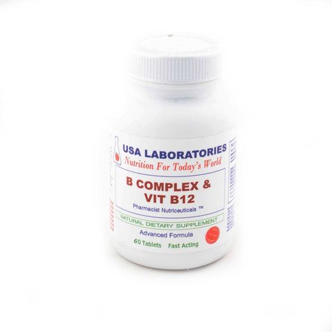 В комплекс с витамин В12 х60 таблетки USA Laboratories