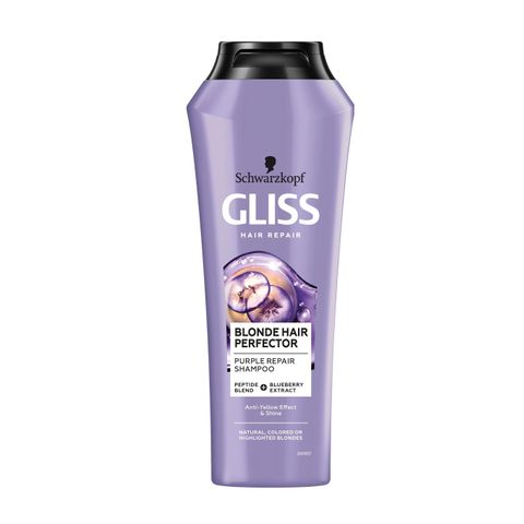 Gliss Blonde Perfector Възстановяващ шампоан за естествени, изсветлени или боядисани руси коси x250 мл
