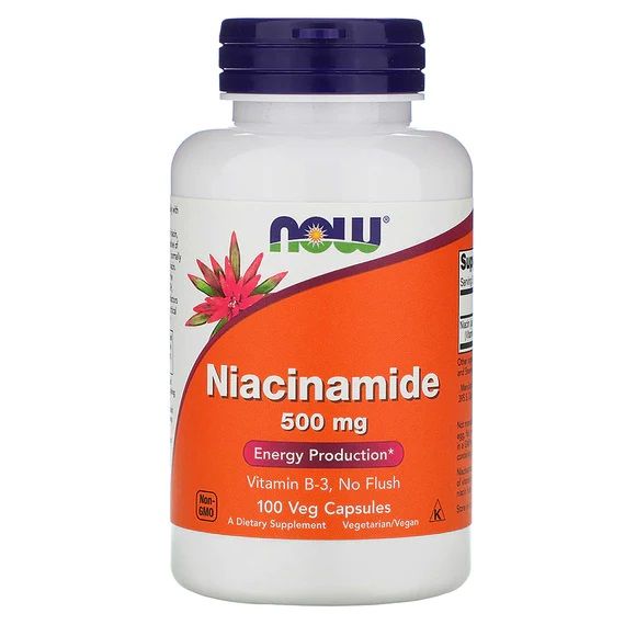 Now Foods Ниацинамид 500мг х100 таблетки