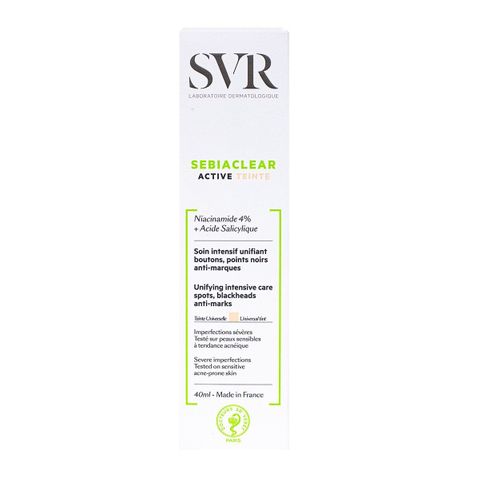 SVR Sebiaclear Active Teinte Коригиращ и покривен тониран крем против петна, черни точки и белези x40 мл