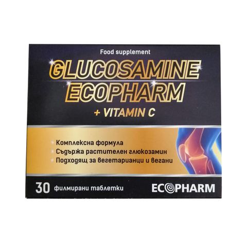 Глюкозамин 1500 и витамин С х30 таблетки Ecopharm