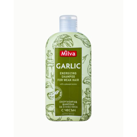 Milva Garlic Енергизиращ шампоан за слаба коса с чесън x200 мл