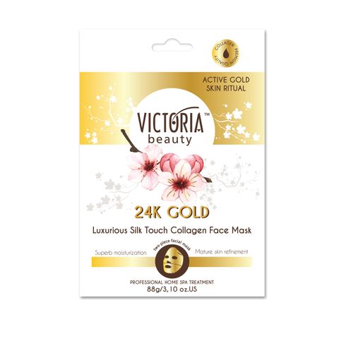 Victoria Beauty 24k Gold Колагенова маска за лице „Луксозно копринено докосване“ x88 грама