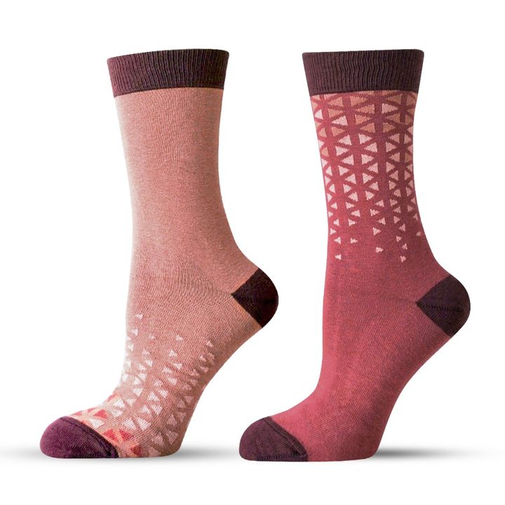 Agiva Happy Foottopia Чорапи от органичен памук, шарка Бордо, размер 40-43