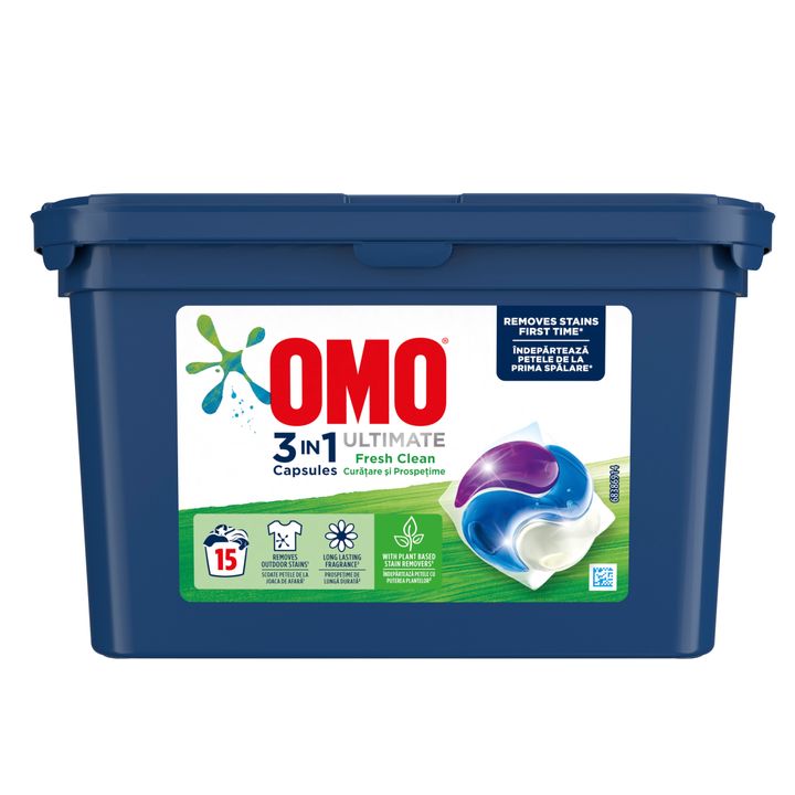 Omo Ultimate 3in1 Fresh Clean Перилен препарат на капсули 15 капсули x27 грама