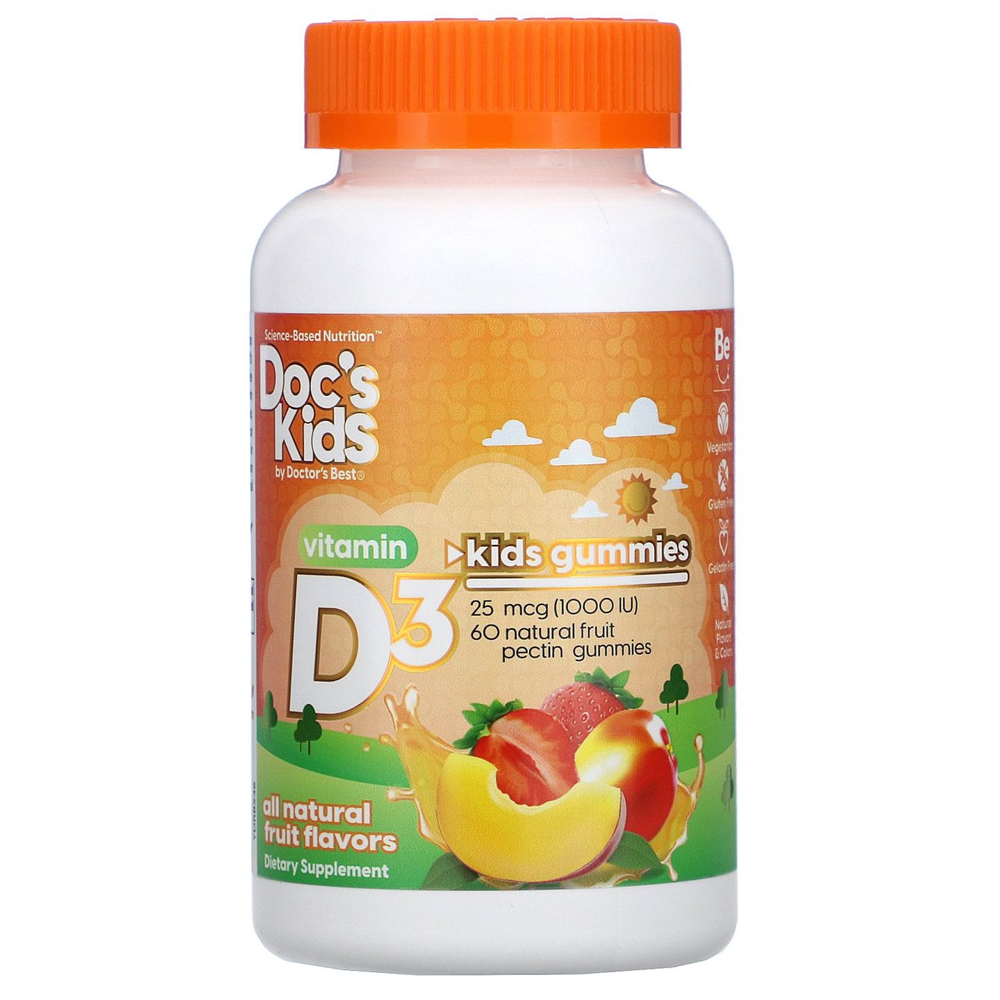 Витамин D3 1000IU за деца х60 желирани таблетки Doctor's Best
