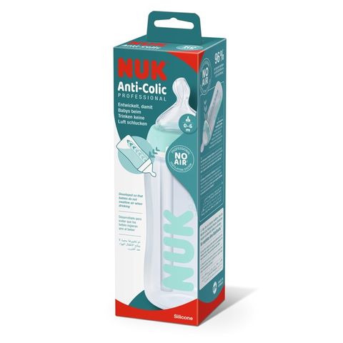 Nuk First Choice Anti-Colic Professional Шише за хранене със силиконов биберон за деца от 0 до 6 месеца x300 мл