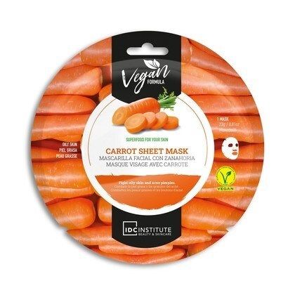 IDC Institute Carrot Лист маска за лице за мазна кожа с екстракт от моркови x1 брой