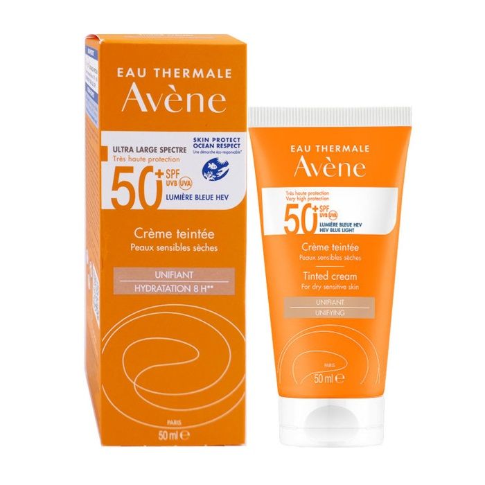 Avene Eau Thermale Слънцезащитен тониран крем SPF50+ за суха чувствителна кожа x50 мл