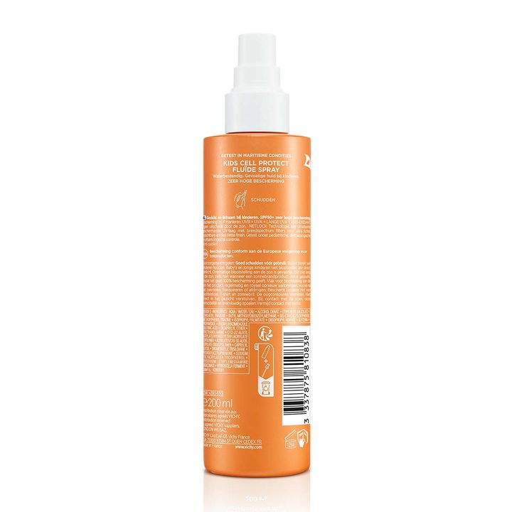 Vichy Capital Soleil Cell Protect Флуиден спрей за деца за защита на кожните клетки SPF50+ x200 мл