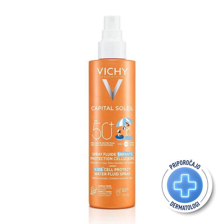 Vichy Capital Soleil Cell Protect Флуиден спрей за деца за защита на кожните клетки SPF50+ x200 мл