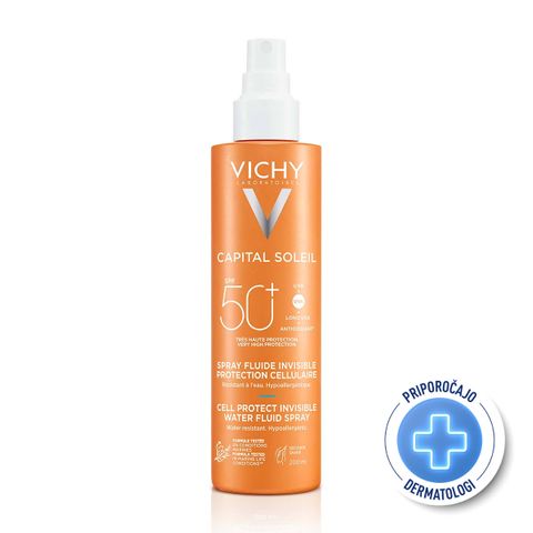 Vichy Capital Soleil Cell Protect Флуиден спрей за защита на кожните клетки SPF50+ x200 мл