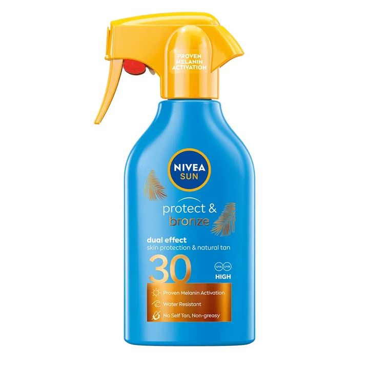 Nivea Sun Protect & Bronze Слънцезащитен спрей помпа за тяло SPF30 x270 мл