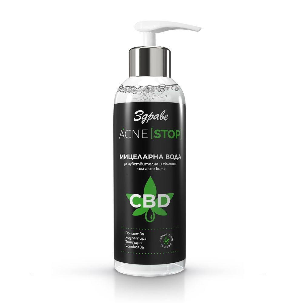 Здраве Acne Stop CBD Мицеларна вода за чувствителна и склонна към акне ...