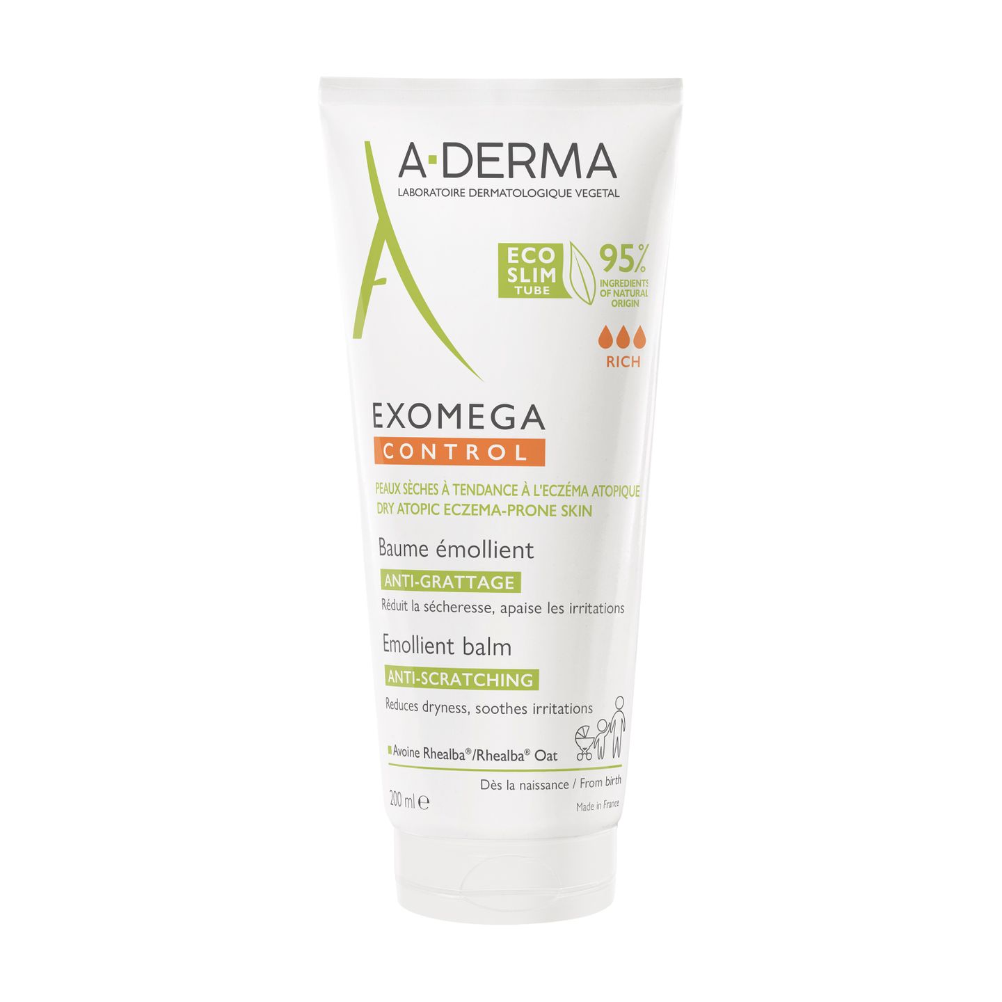 A-Derma Exomega Control Емолиентен балсам за суха кожа, склонна към ...