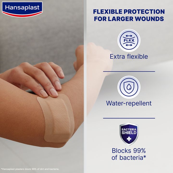 Hansaplast Flexible XXL текстилни пластири 6х9 см х5 броя
