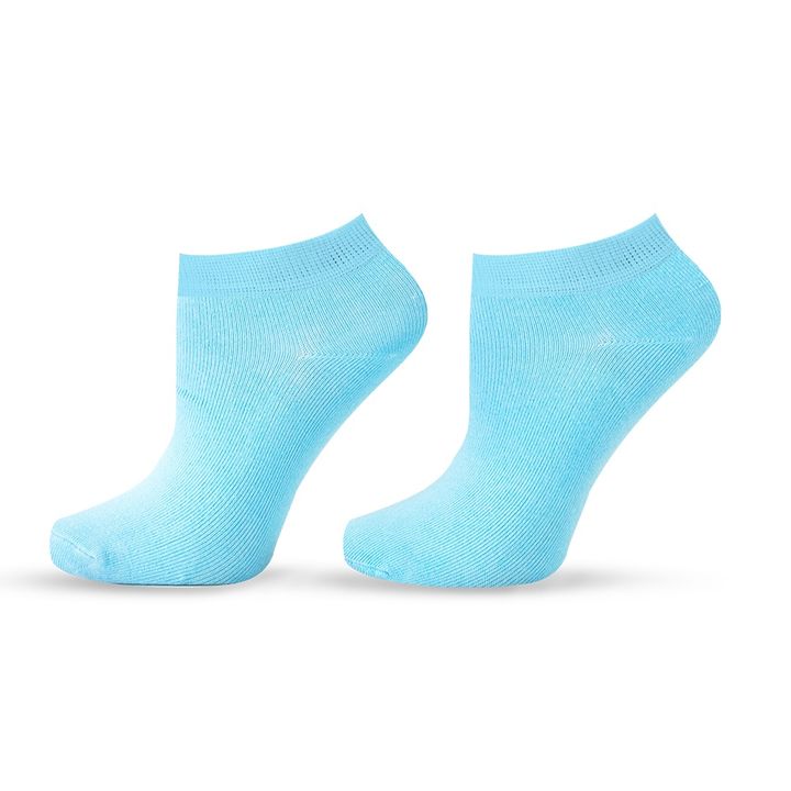 Agiva Happy Foottopia Къси чорапи от органичен бамбук Светло сини, размер 39-42