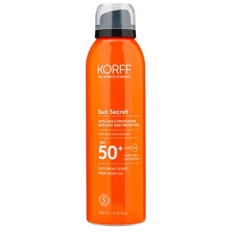 Korff Sun Secret Слънцезащитна спрей емулсия за тяло SPF50+ x200 мл