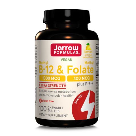 Methyl B-12 & Methyl Folate Mетил B-12, Mетилфолат + пиридоксал-5-фосфат (Р5Р) x100 дражета, Jarrow