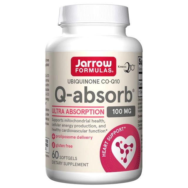 Q-absorb Co-Q10 За поддържане на сърдечната функция, 100 мг.  x60 софтгел капсули, Jarrow