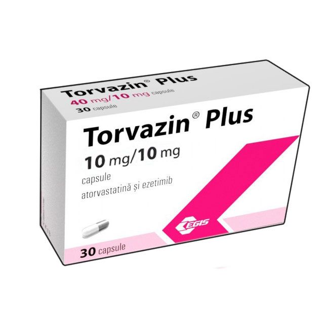 Торвазин Плюс 10 mg/10 mg х30 твърди капсули