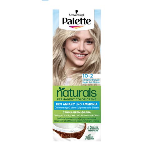 Palette Naturals Безамонячна боя за коса,10-2 Супер пепеляво рус