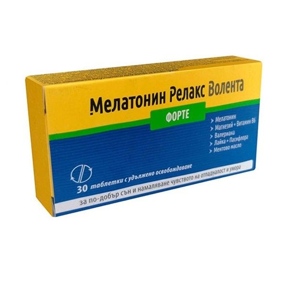 Мелатонин Релакс Форте х30 таблетки Волента
