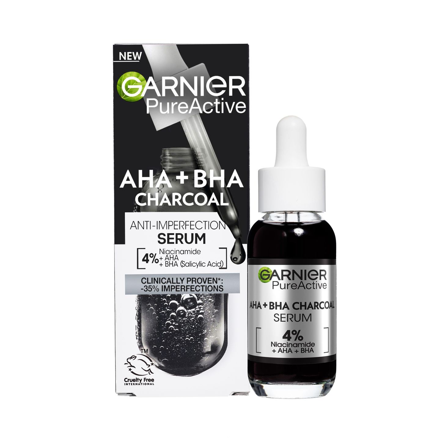 Garnier Pure Active Charcoal Серум за лице против несъвършенства x30 мл