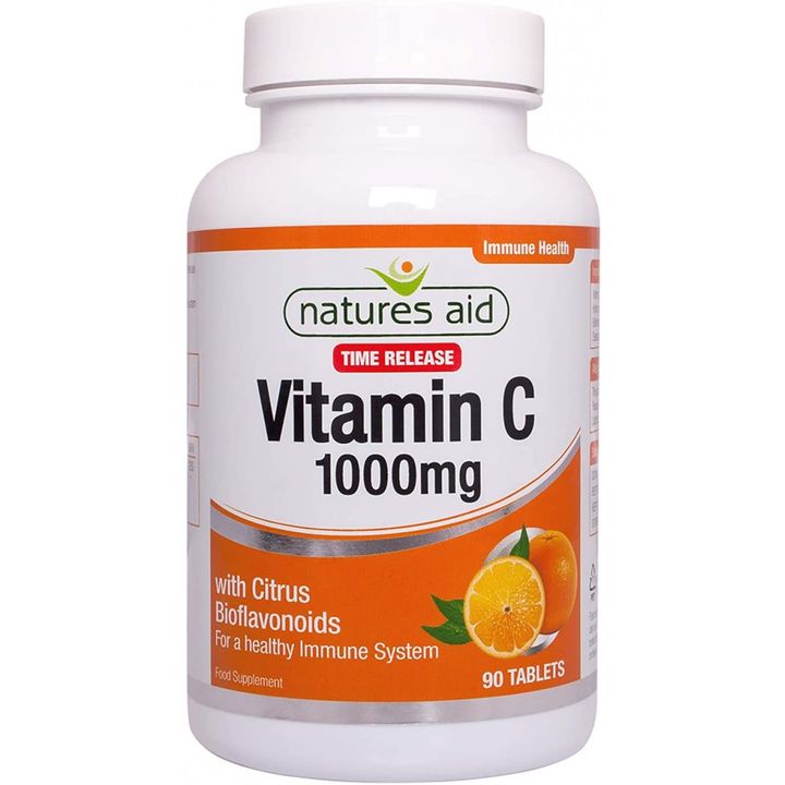 Витамин C 1000мг с удължено освобождаване х90 таблетки Natures Aid