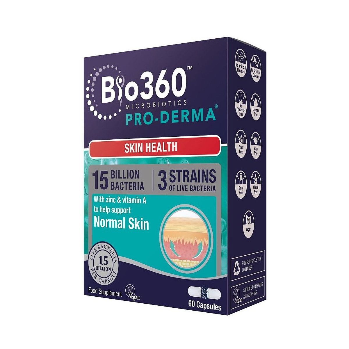 Pro-Derma пробиотик за здрава кожа х60 капсули Natures Aid