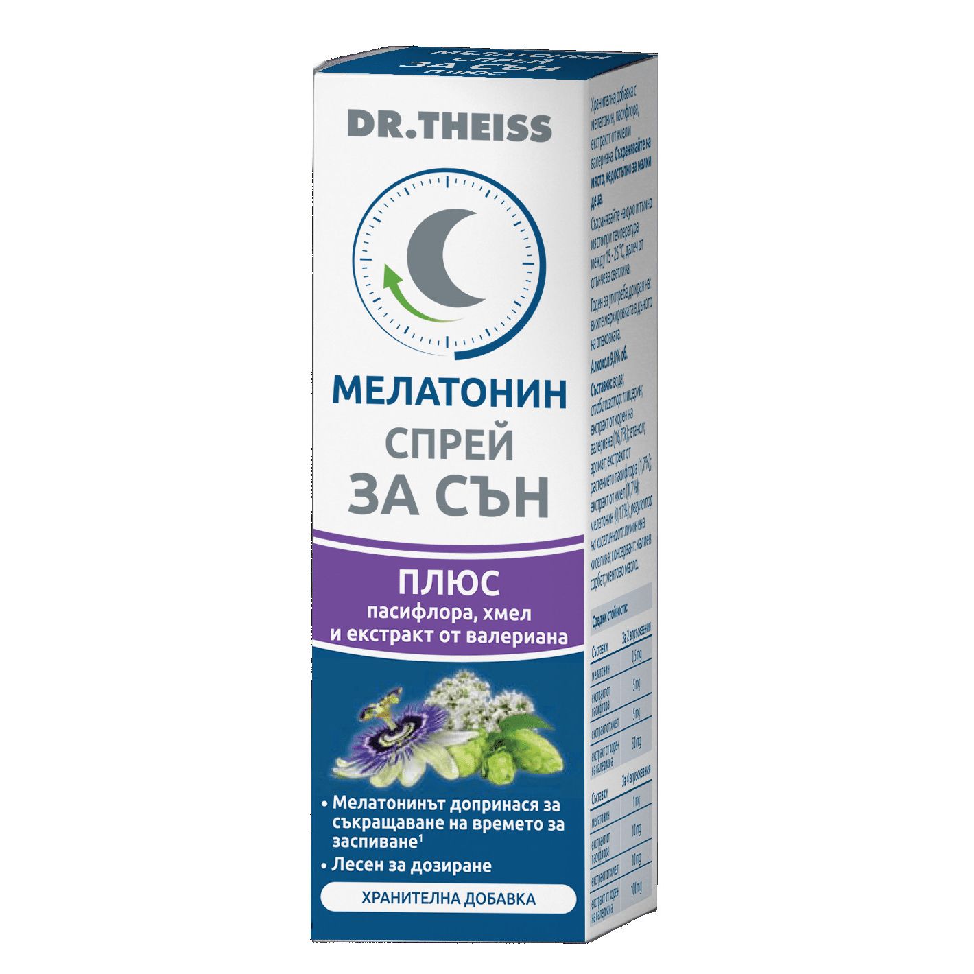 Мелатонин Плюс Спрей за сън при безсъние х20 ml Dr.Theiss
